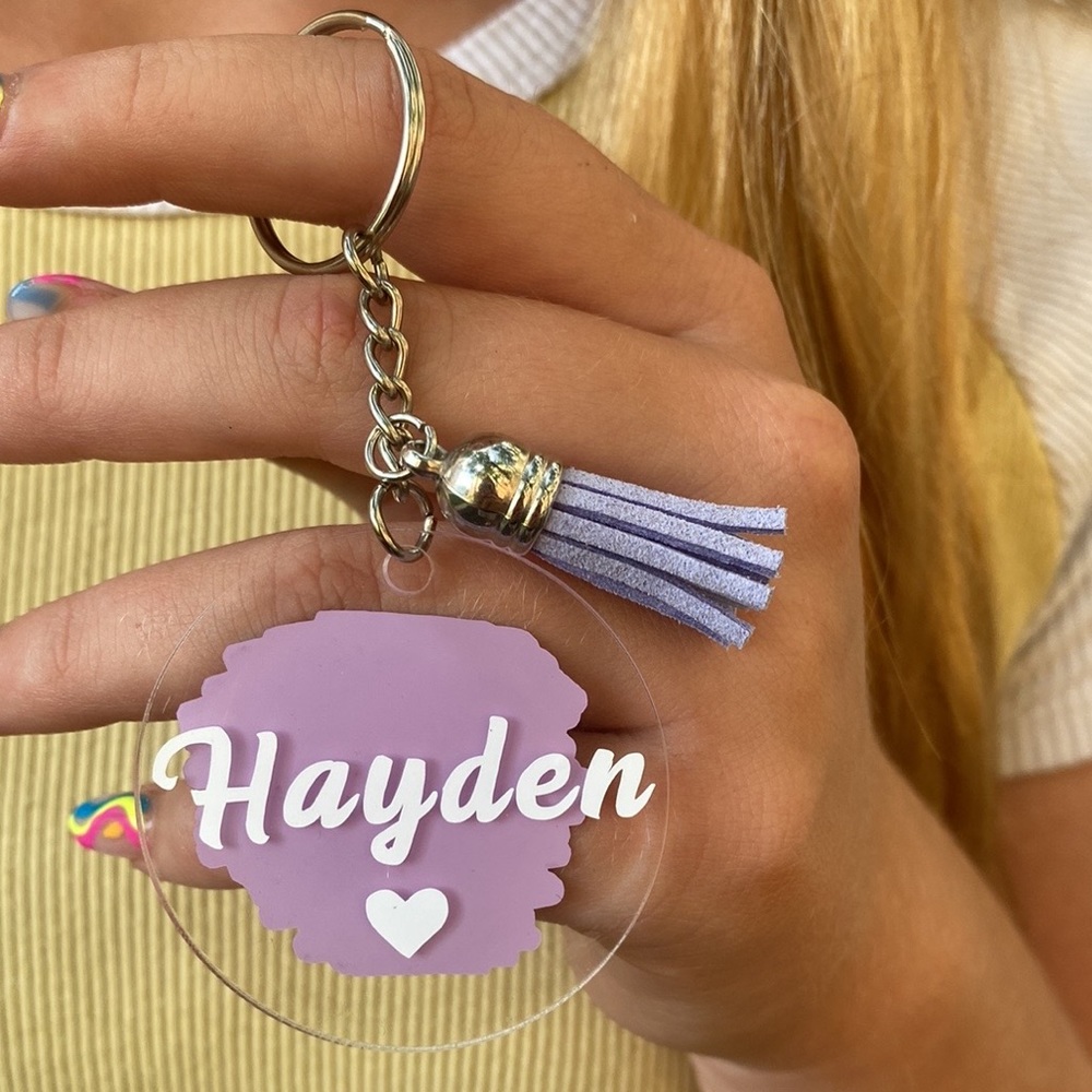 Personalized Name Acrylic Keychain